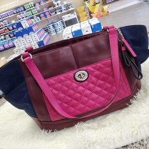 Coach quilted mini tote bag